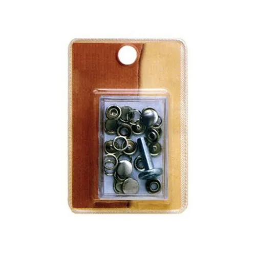 6 boutons pression 11mm blancs pour tissus légers
