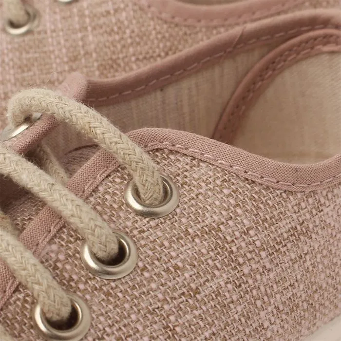 Baskets à lacets en lin