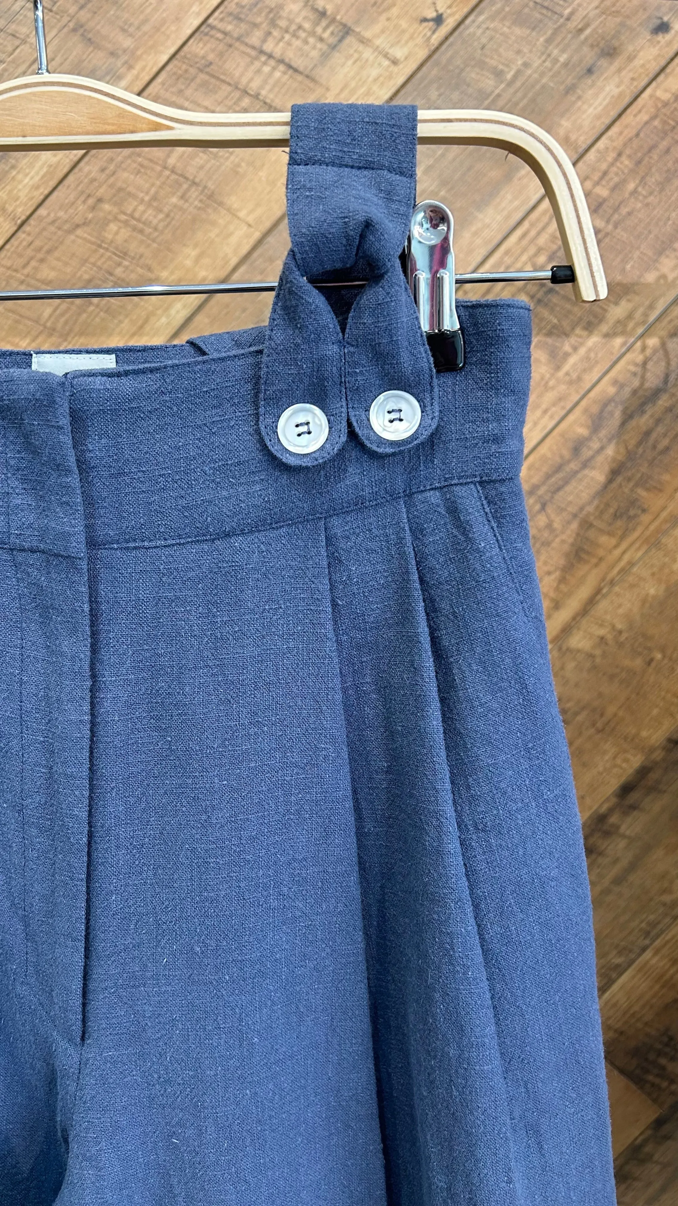 Bourgine - Pantalon Salopette - Lin Bleu