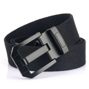 Ceinture en Toile avec boucle noire, modèle Taras