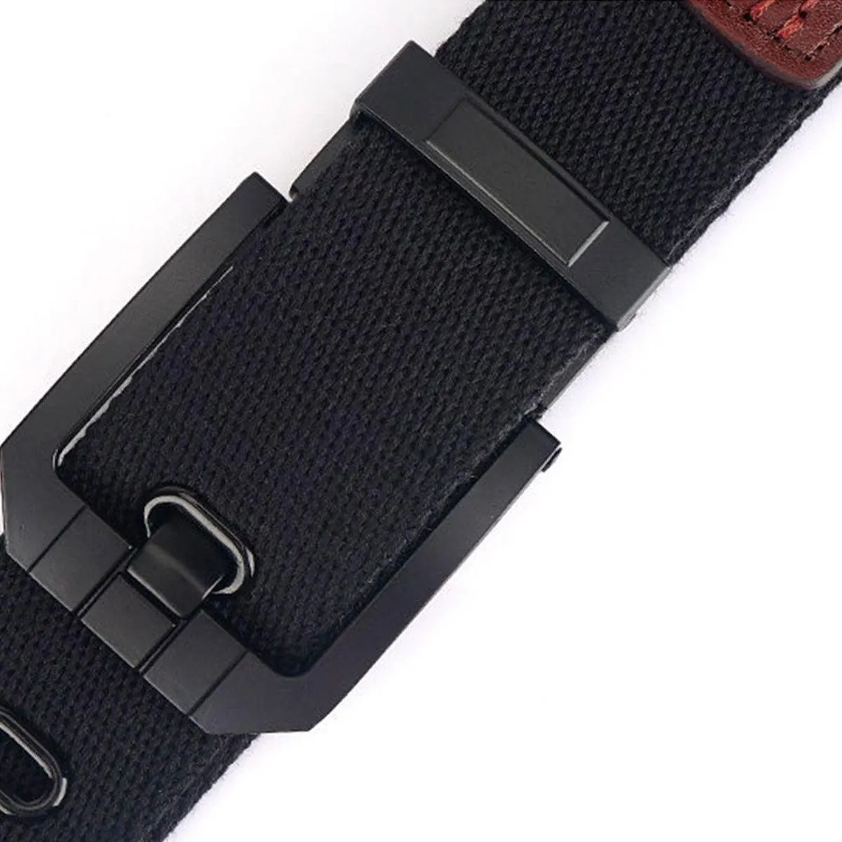 Ceinture en Toile avec boucle noire, modèle Taras