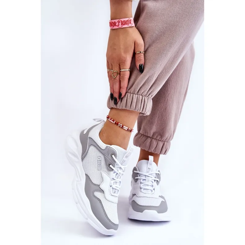 Chaussures Sports Légers Femme Big Star LL274375 Blanc-Gris blanche