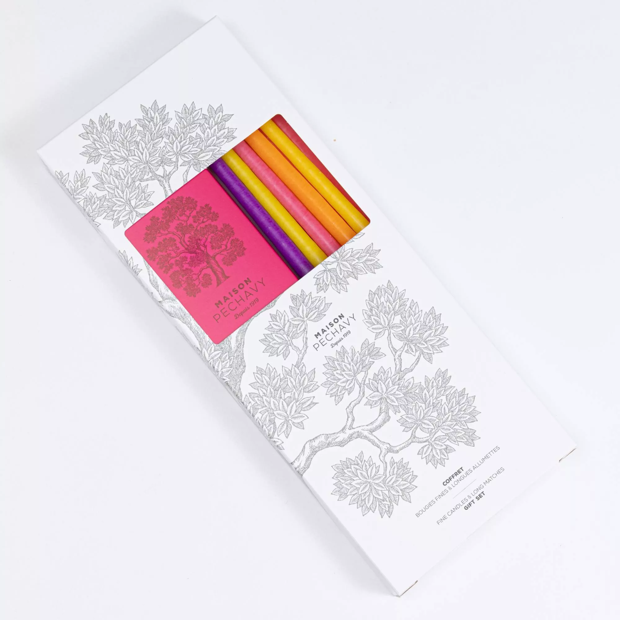 Coffret de 10 cierges et boîte d'allumettes DOLCE VITA / cierges et allumettes / Maison Pechavy