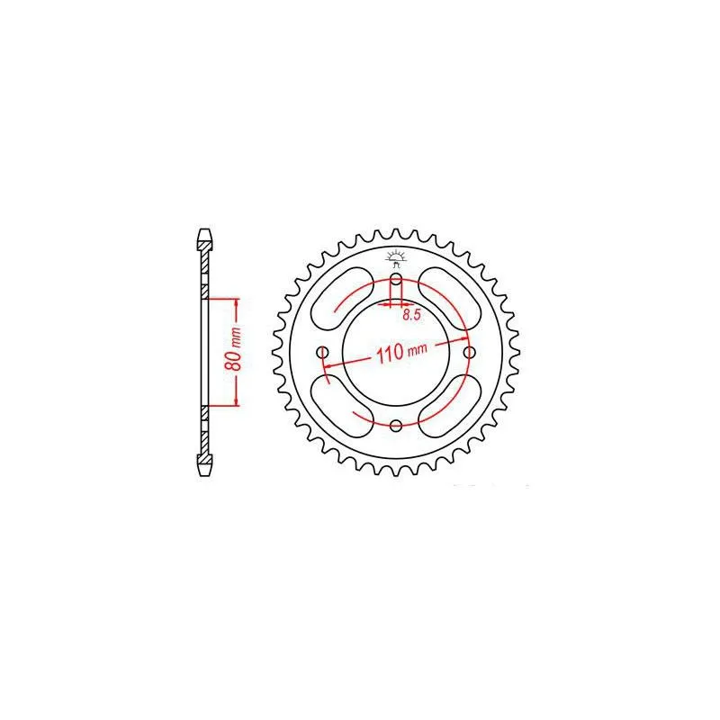 Couronne JT SPROCKETS acier standard 1219 - 428