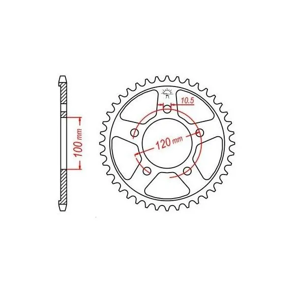 Couronne JT SPROCKETS acier standard 702 - 525
