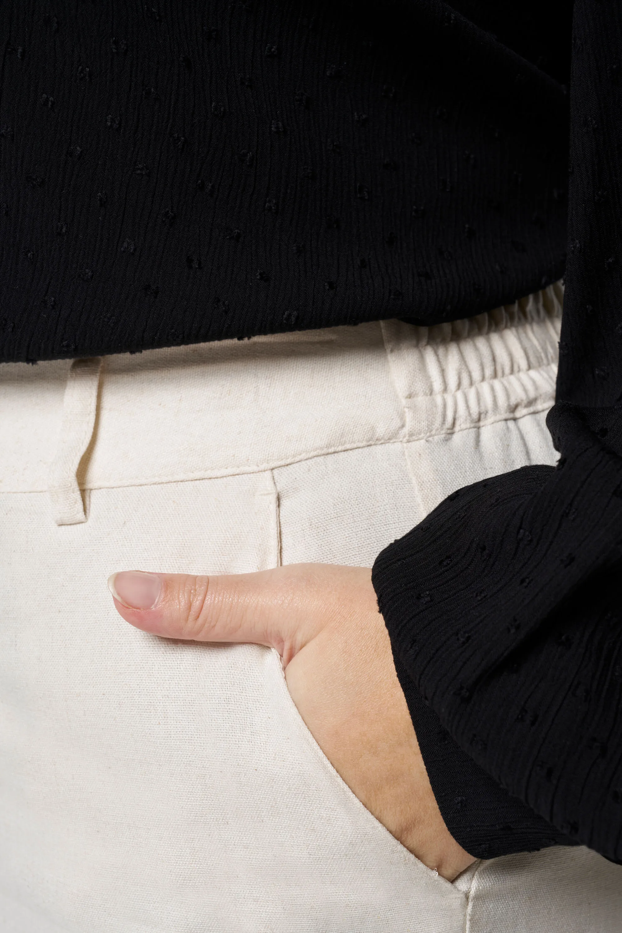 Femmes Pantalon avec du lin Grege | MS Mode