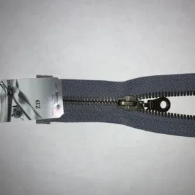 Fermeture éclair 30 cm séparable métal gris moyen 440 z19 6mm blouson, manteau, veste...