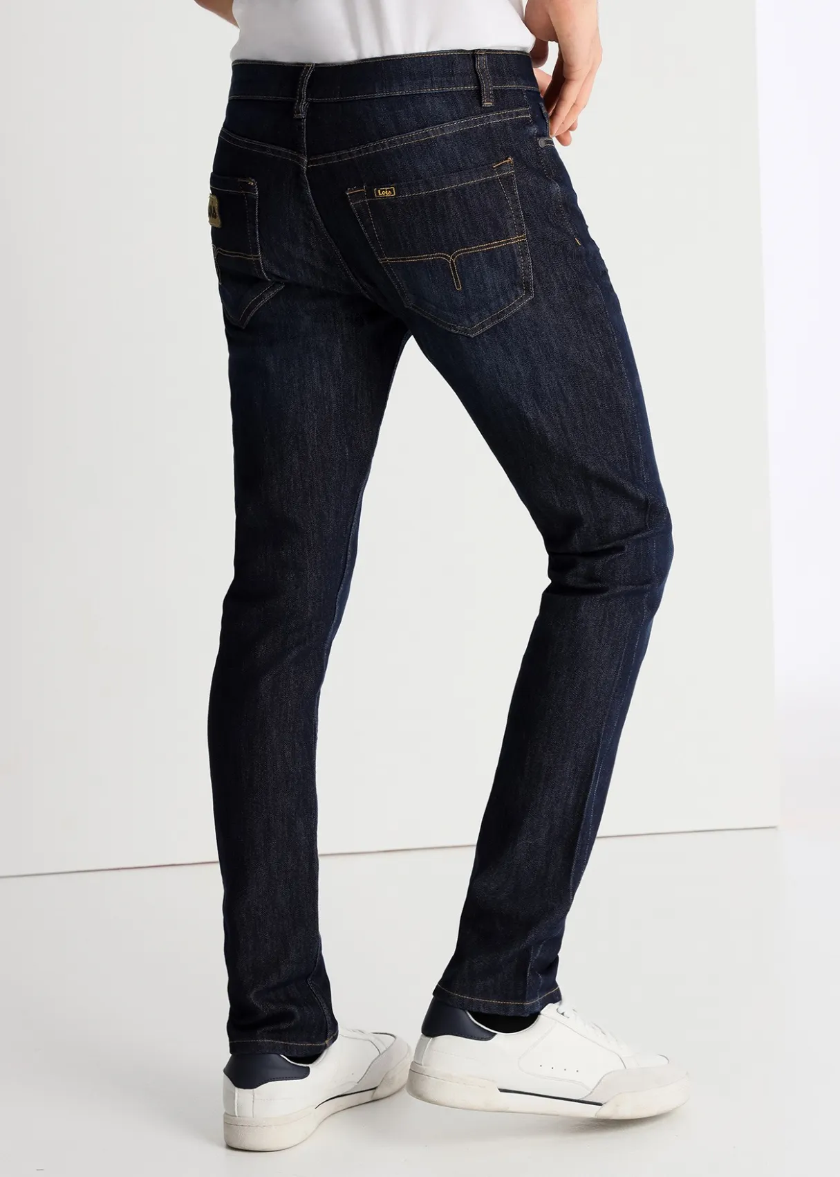 Jeans Rinse Bleu Bi-Strech Coupe Slim Taille Moyenne