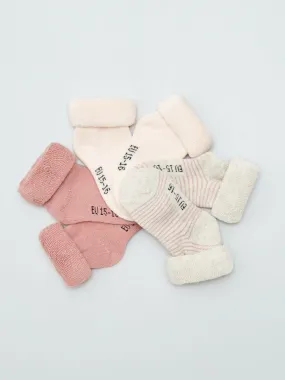Lot de 3 paires de chaussettes de naissance - Rose