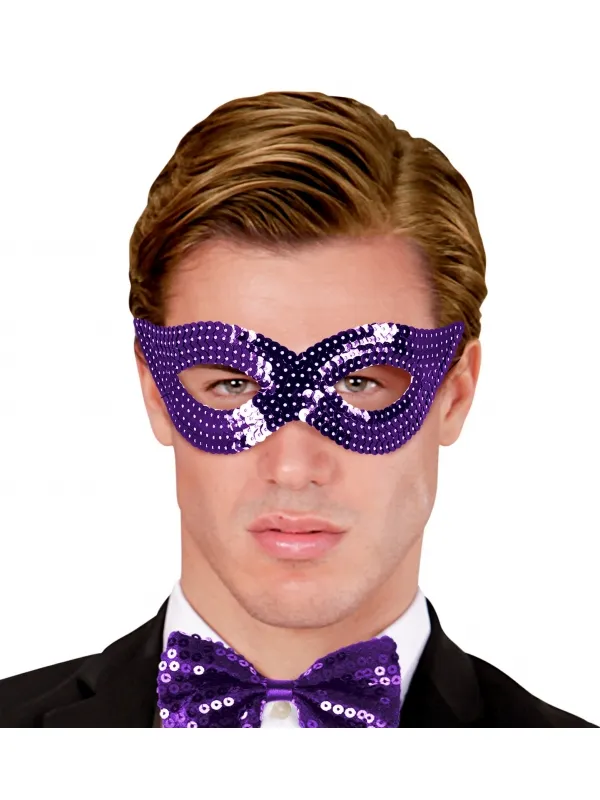 Masque Loup à Sequin Violet : La Touche Élégante de Vos Soirées