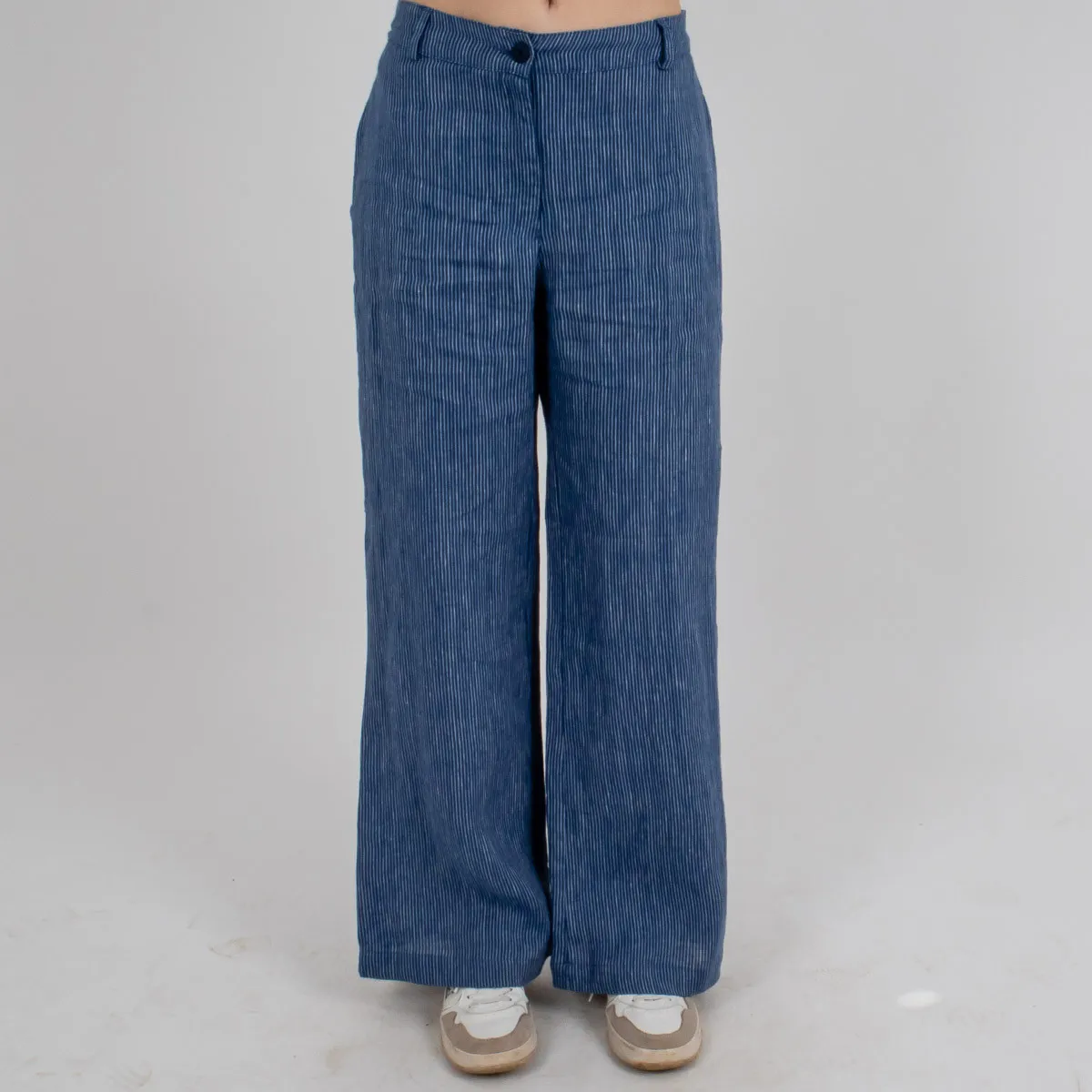 Mes Soeurs et Moi Pantalon à rayures coupe large en lin Indri - ÉTÉ...