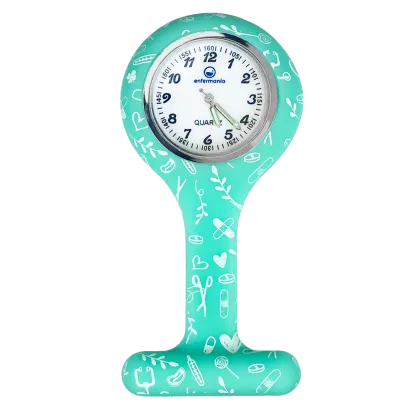 Montre infirmière ronde en silicone