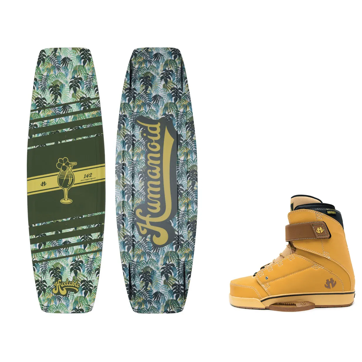PACK WAKEBOARD HUXTABLE HUMANOID 142cm + CHAUSSES ODYSSEY
