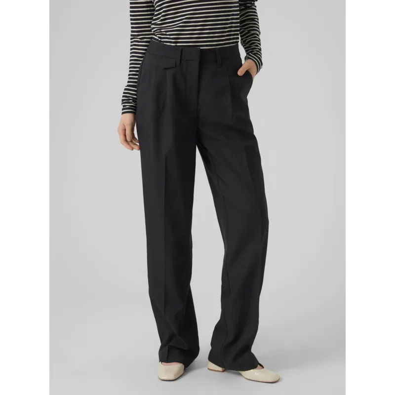 Pantalon ample en lin joana beige femme - Tiffosi | wimod