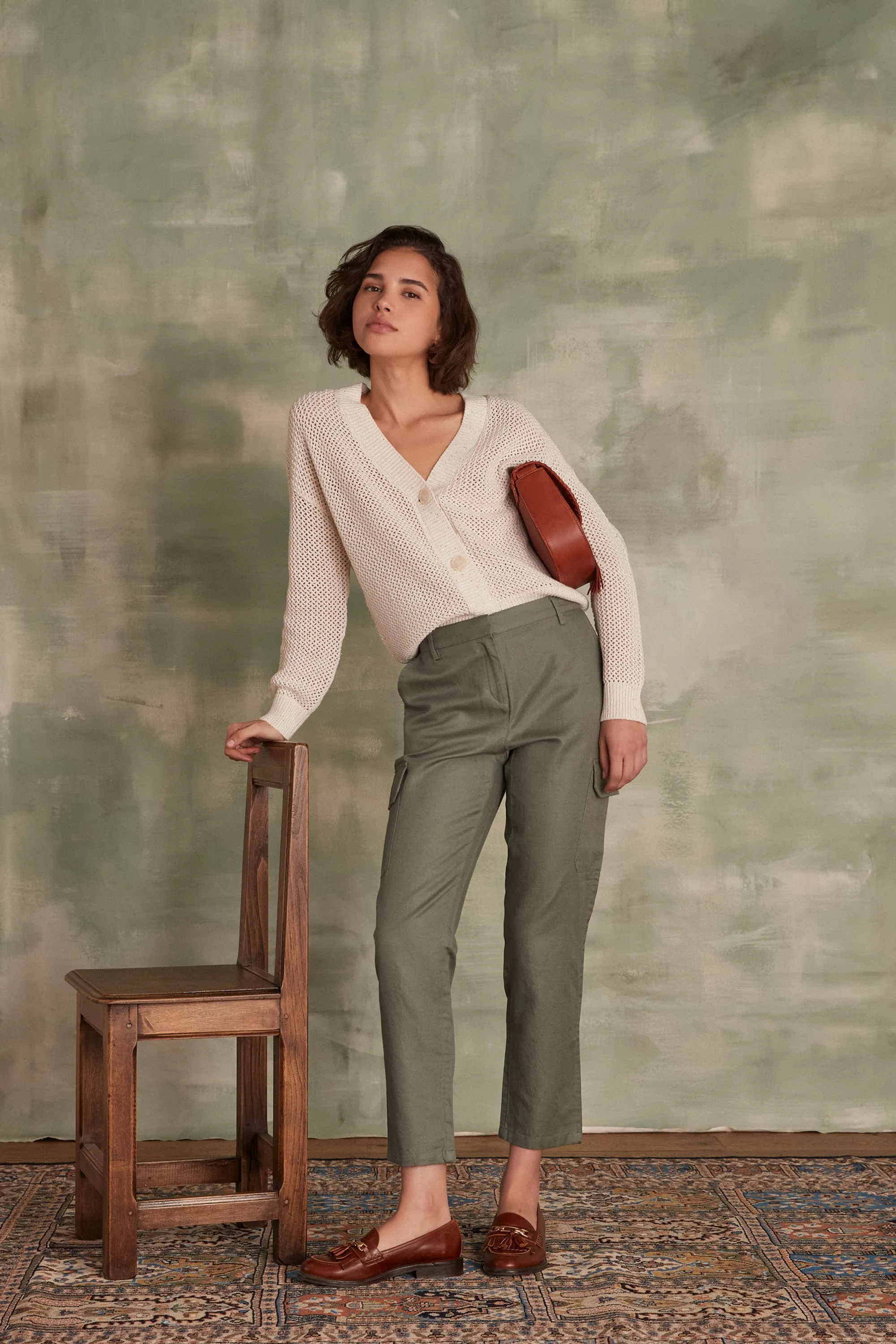 Pantalon cargo en lin PACO Not applicable | Maison 123
