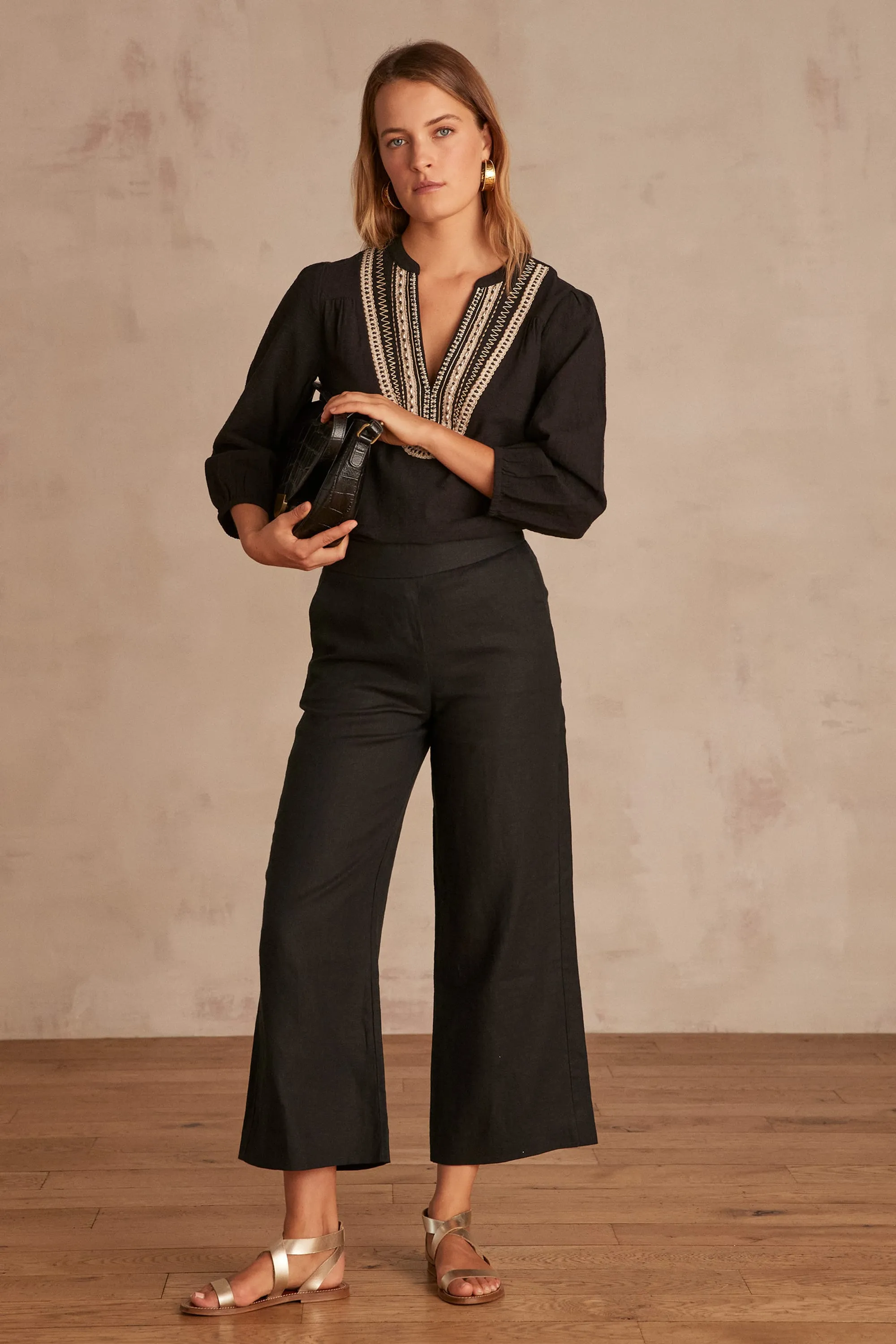 Pantalon droit en lin Pio LINEN | Maison 123