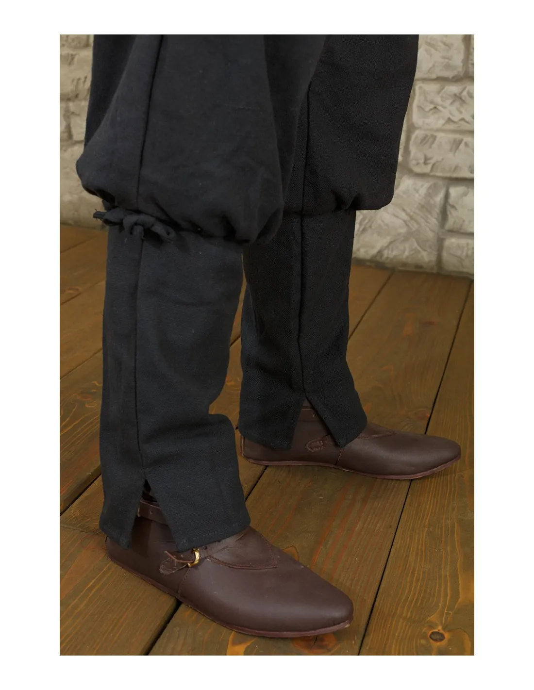 Pantalon en coton médiéval modèle Ketill, noir ⚔️ Boutique Épées