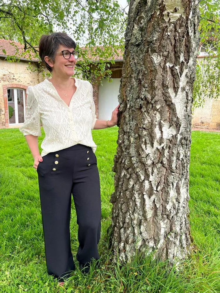 Pantalon fluide EUGENIE - Prêt à porter femme Cléstyle Couleur Noir XXS à 6XL M