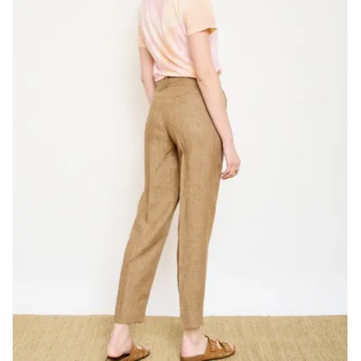 Pantalon lin - marron - Mkt Studio