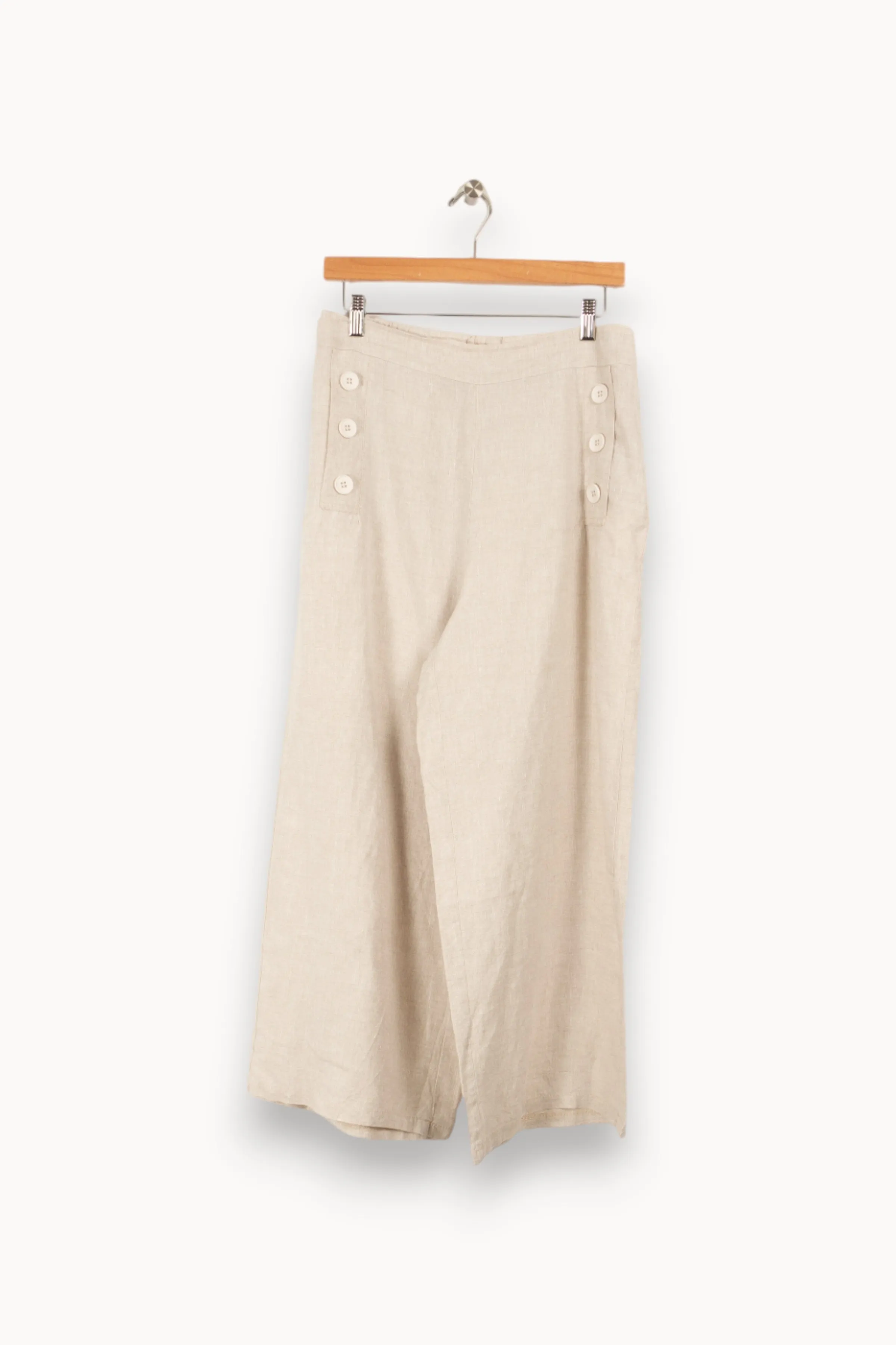 Pantalon à ponts en lin -  XL/42