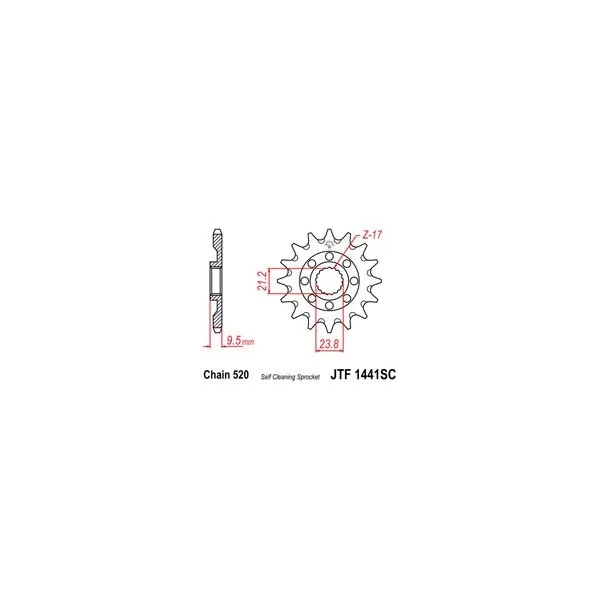 Pignon JT SPROCKETS acier anti-boue 1441 - 520
