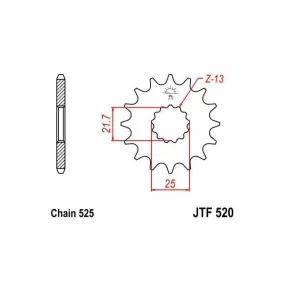 Pignon JT SPROCKETS acier standard 520 - 525