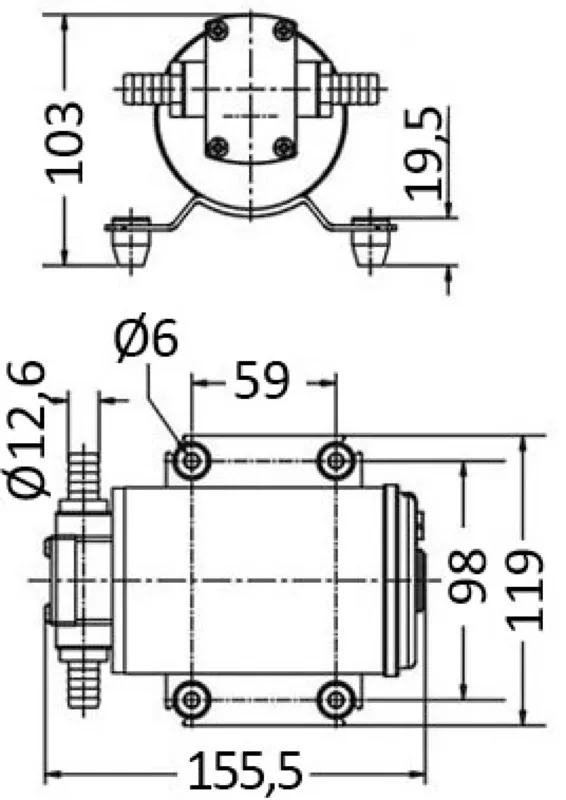 Pompe p. huile, gasoil, fluides visqueux 24 V
