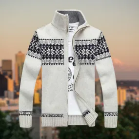 Pull à Col Roulé avec Fermeture Eclair pour Hommes