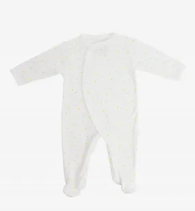 Pyjama bébé été Jersey Coton Bio motifs triangles (9 mois) blanc - Kadolis