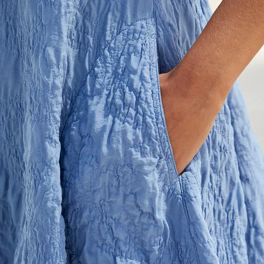 Robe estivale en soie fripée