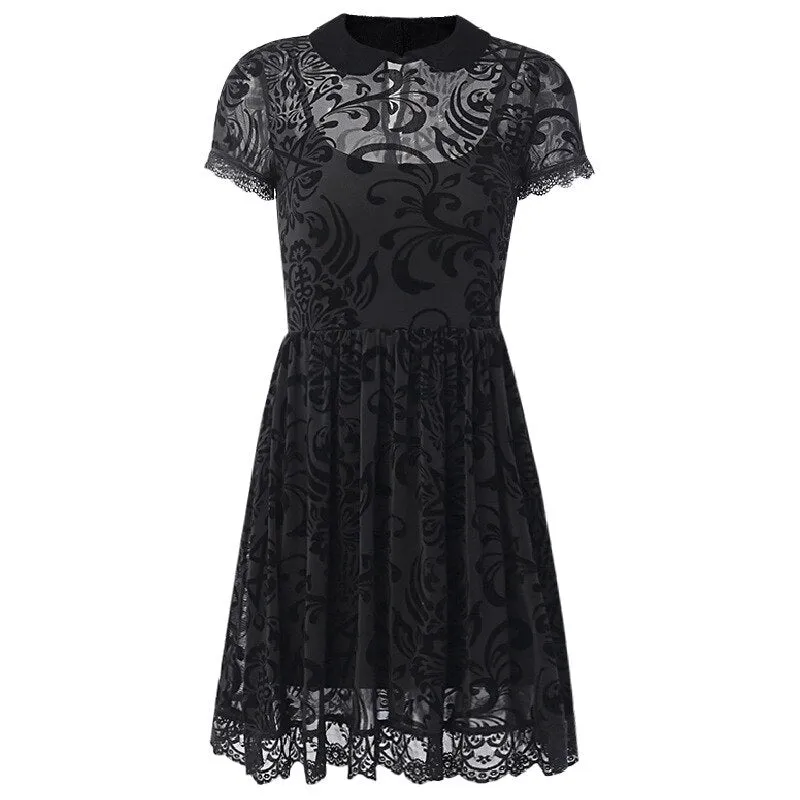 Robe Vintage Dentelle Noir Année 90