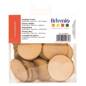 Rondelles, en bois Ø 4 à 5 cm (180g)