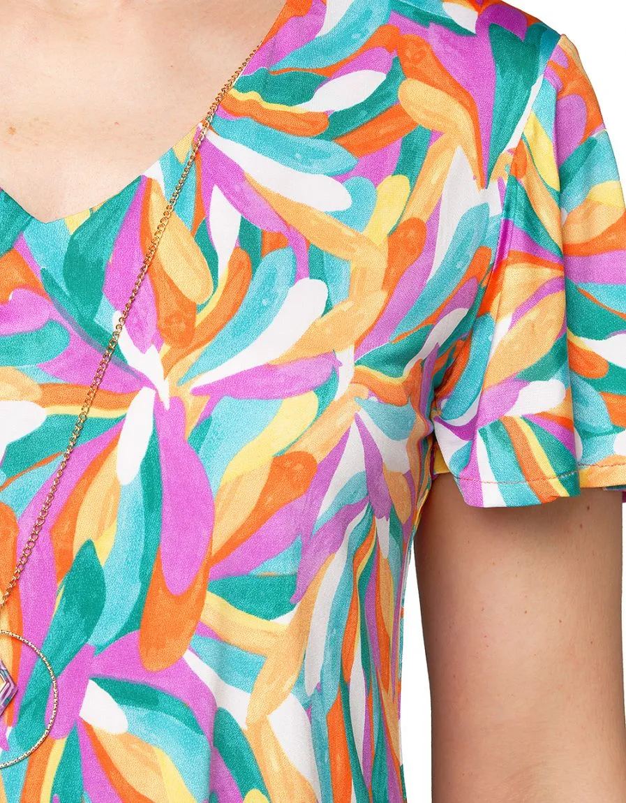 T-shirt imprimé orange 