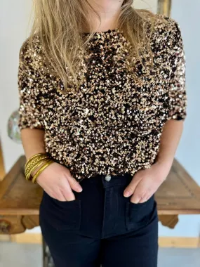 T-shirt à sequin Josephine  Bronze