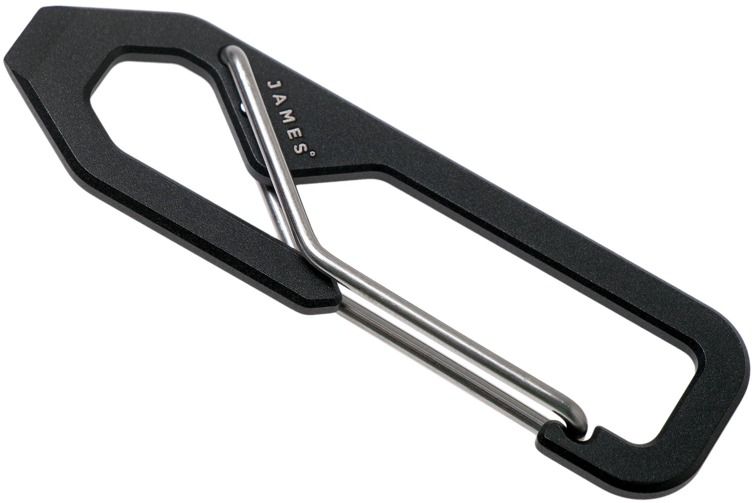 The James Brand Holcombe, black, steel, mousqueton
