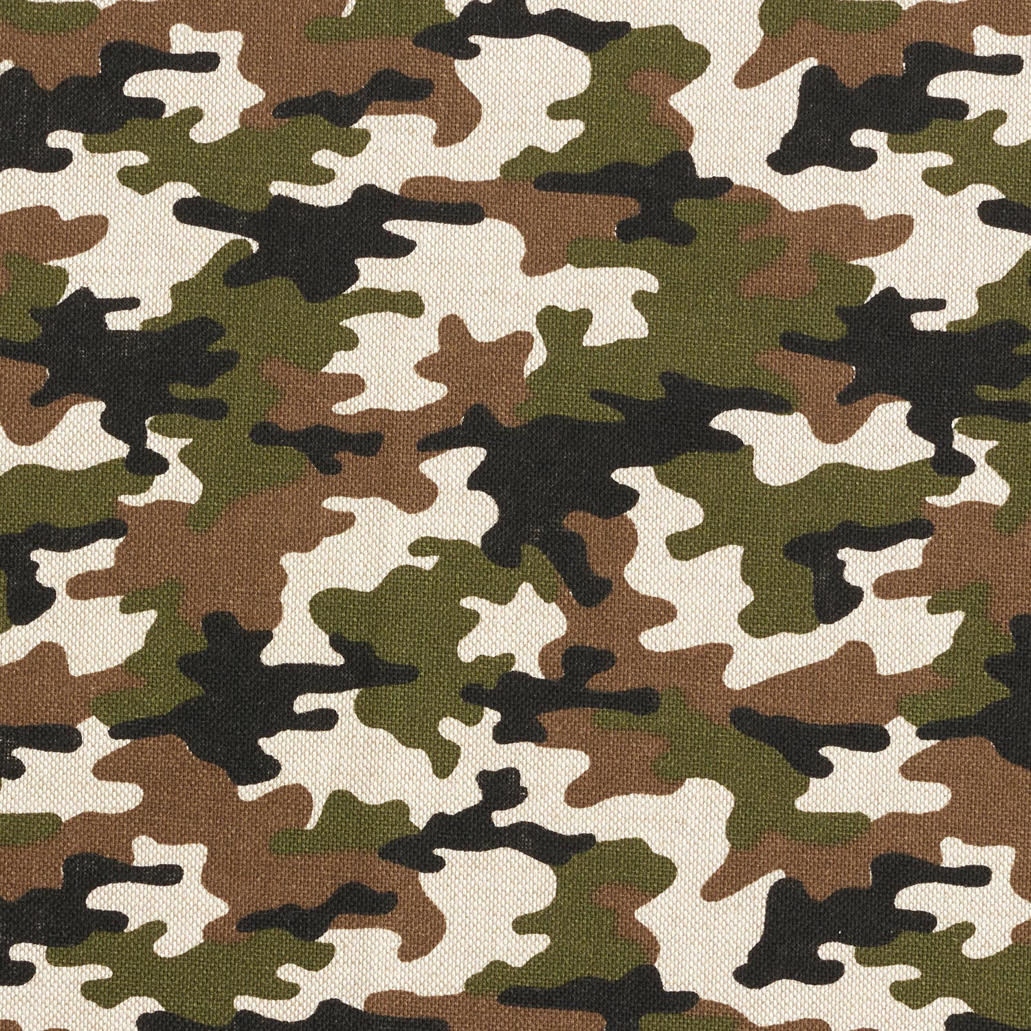 Tissu de décoration Semi-panama Camouflage – nature/olive foncé